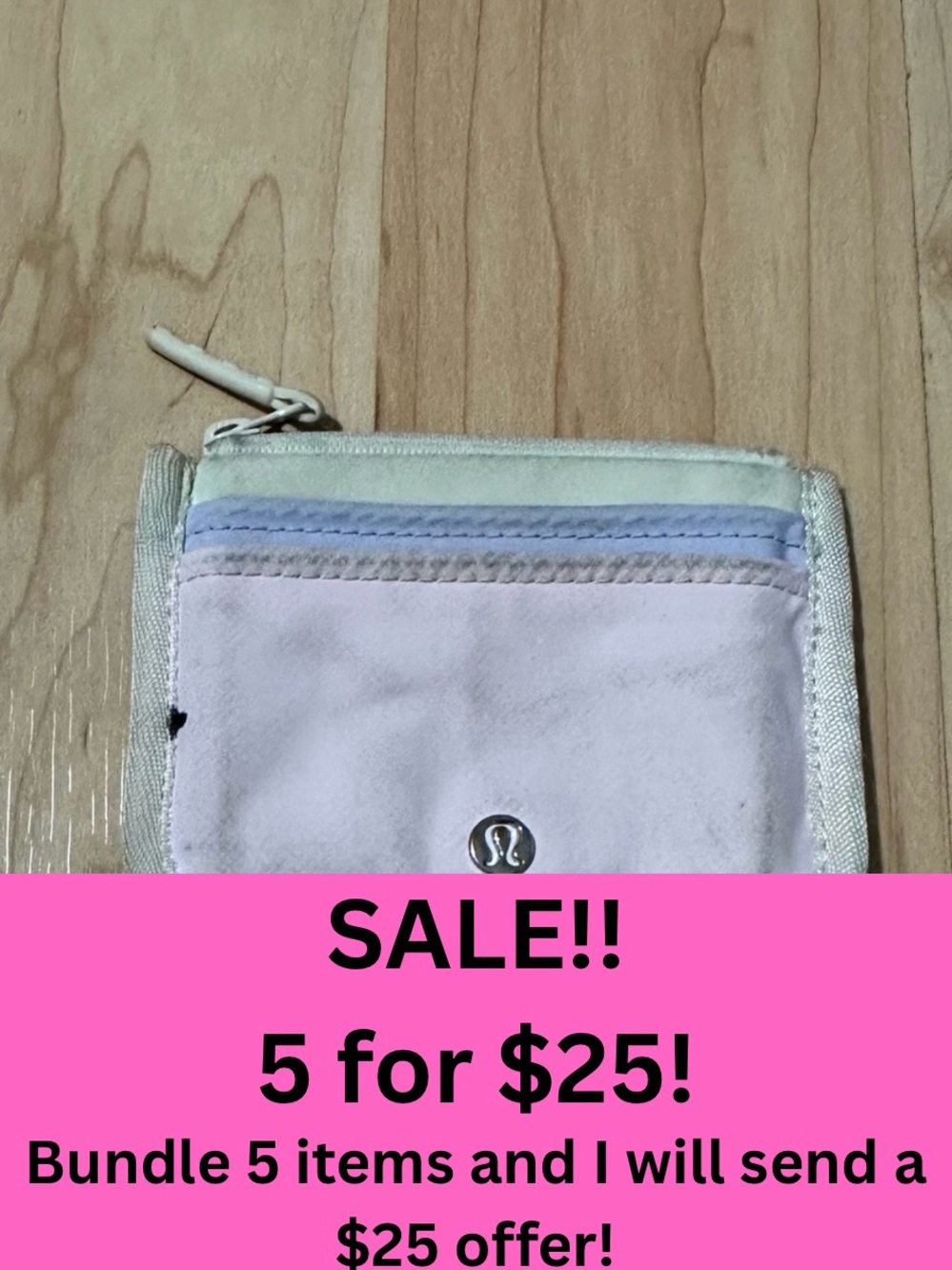 5/$25 Lululemon True Identity Card Wallet